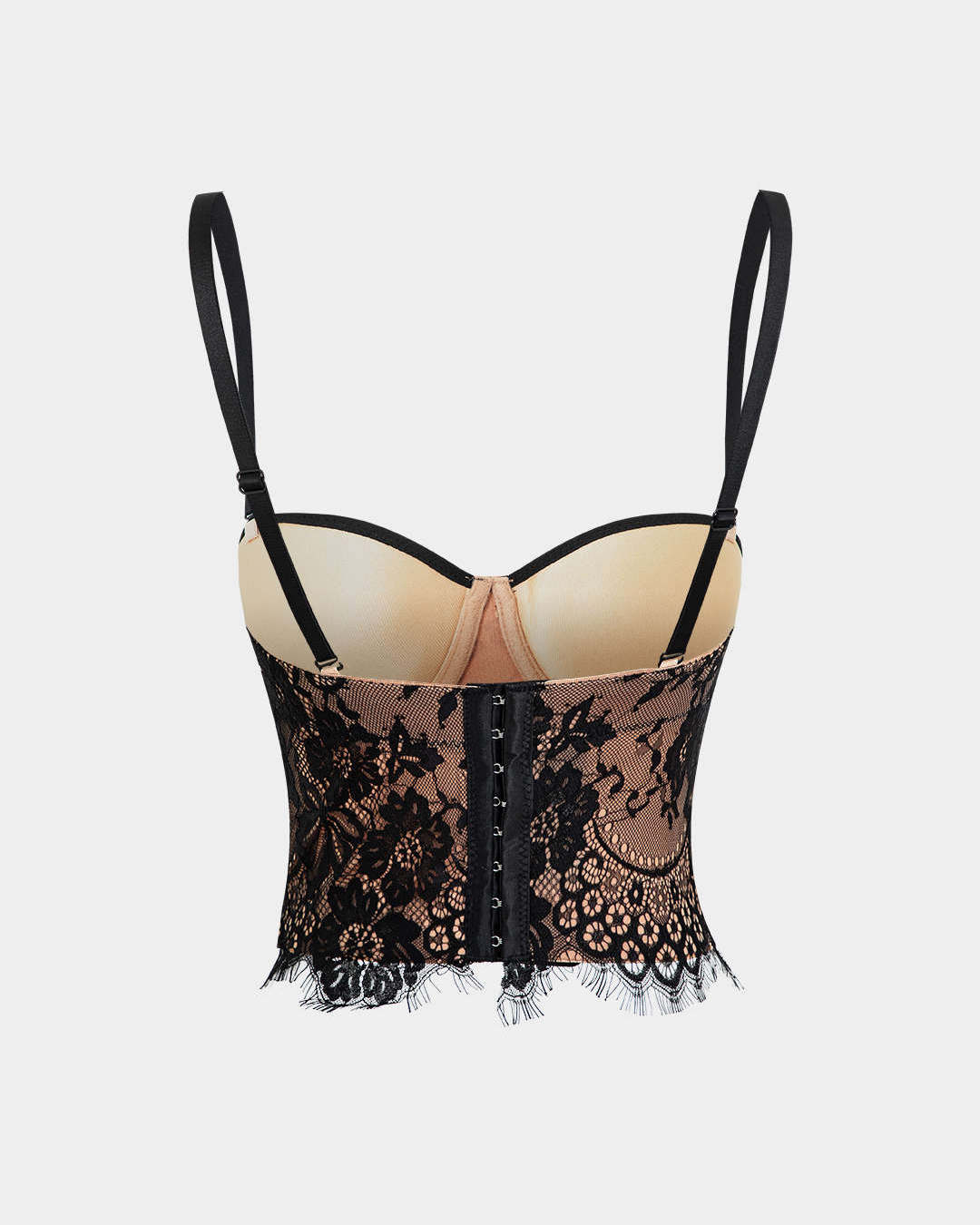 Top Tipo Corset de Encaje Floral