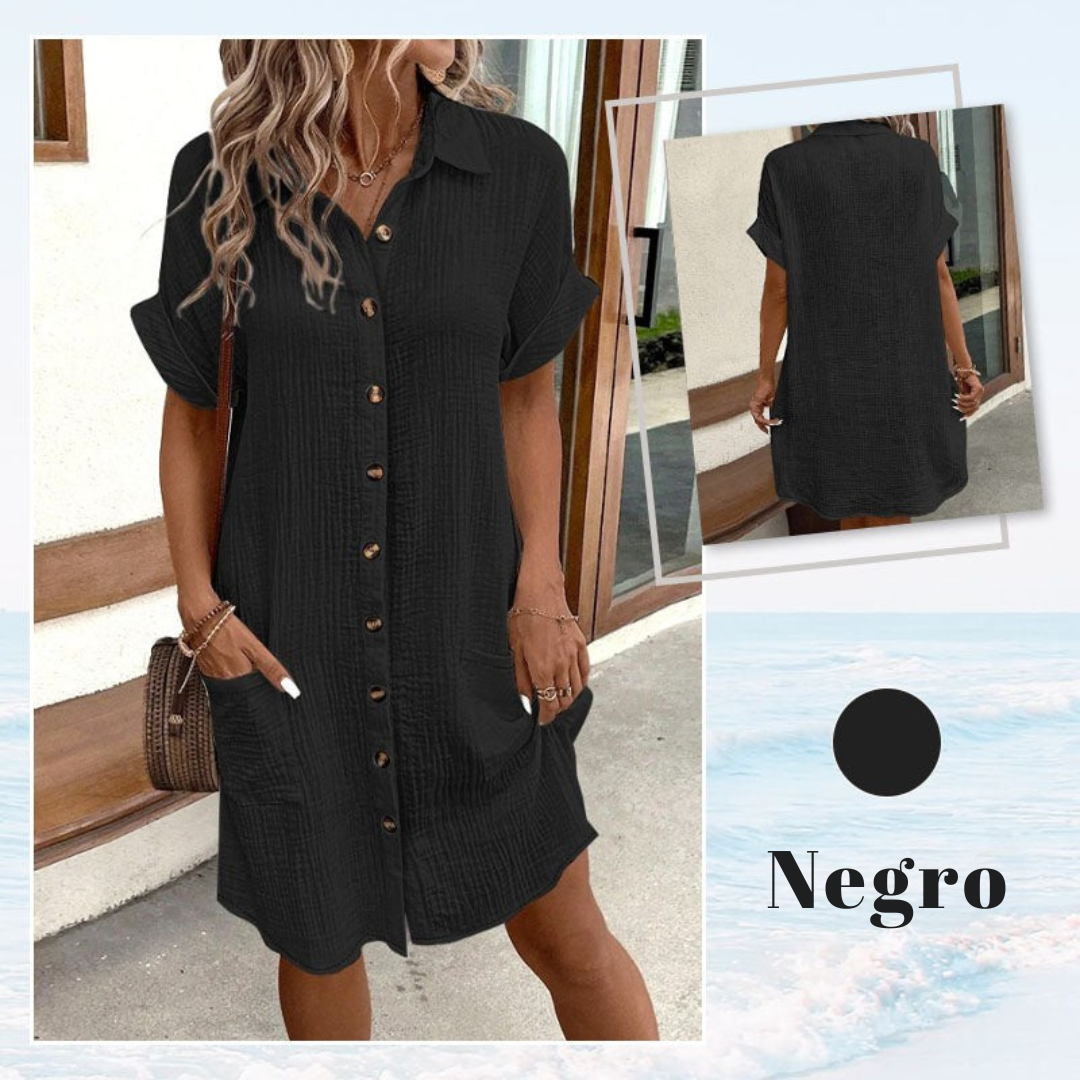 Vestido Camisero Minimalista para Mujer