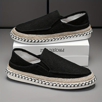 Zapatos Cerrados en Lona sin Cordones para Hombres