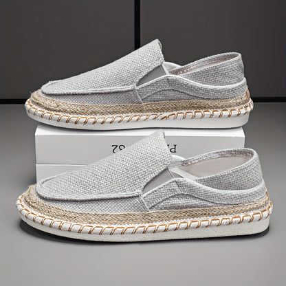 Zapatos Cerrados en Lona sin Cordones para Hombres