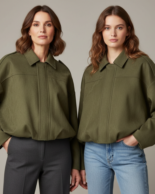 Chaqueta Suede Piloto de Mujer