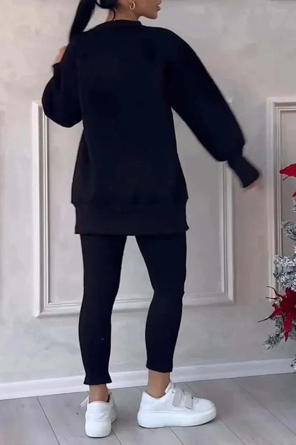Conjunto Deportivo de Sueter y Leggings Deportivos para Mujer