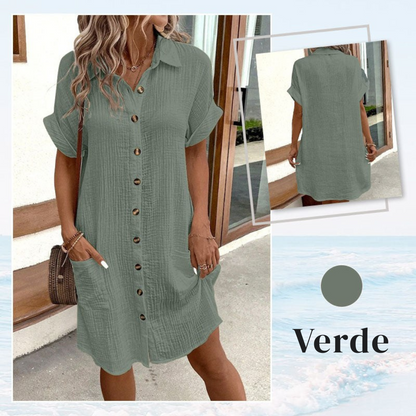 Vestido Camisero Minimalista para Mujer