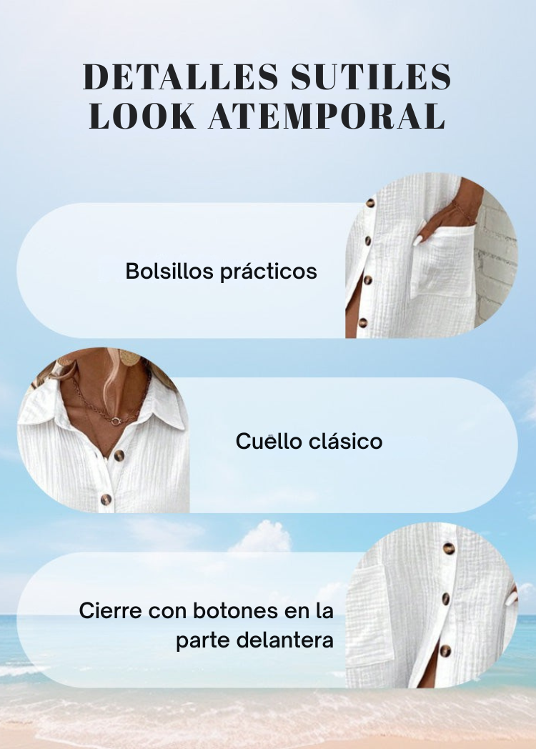 Vestido Camisero Minimalista para Mujer