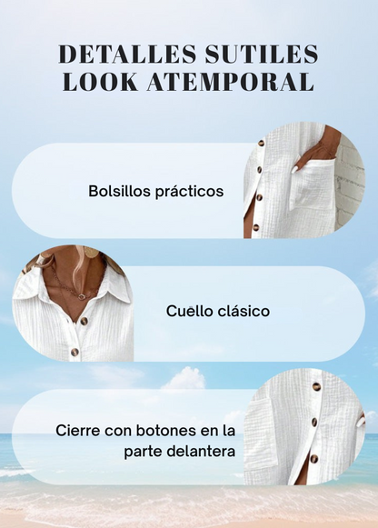Vestido Camisero Minimalista para Mujer