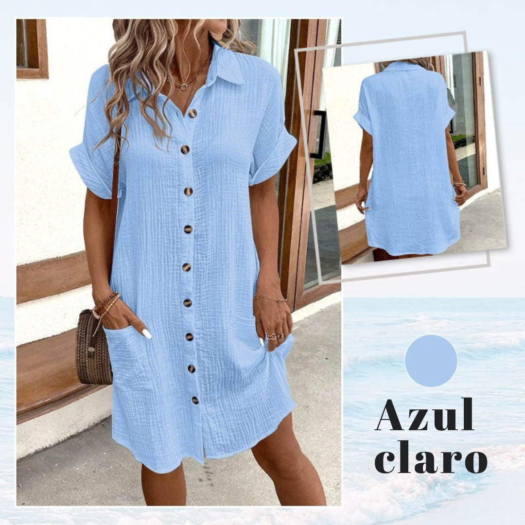 Vestido Camisero Minimalista para Mujer
