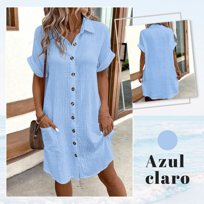 Vestido Camisero Minimalista para Mujer