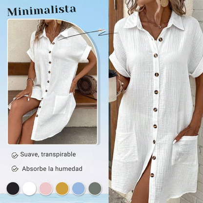 Vestido Camisero Minimalista para Mujer