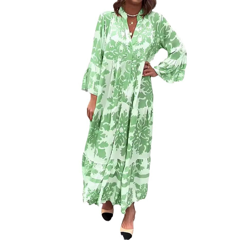 Vestido Largo de Mangas Bohemio