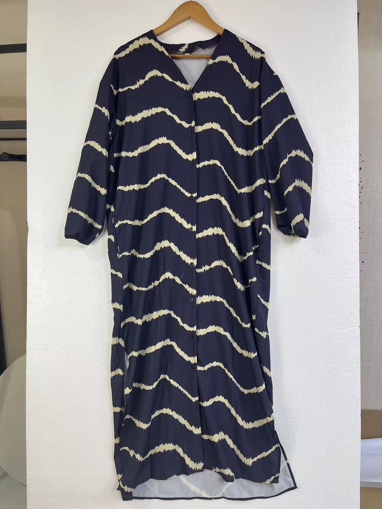 Vestido Bohemio de Rayas y Manga Larga