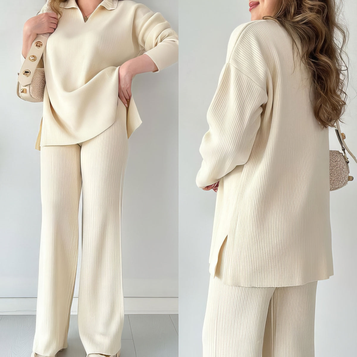 Conjunto para Mujer de Sudadera y Sueter Holgado