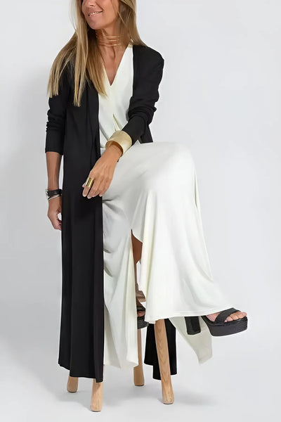 Set de Vestido Largo Elegante con Cárdigan