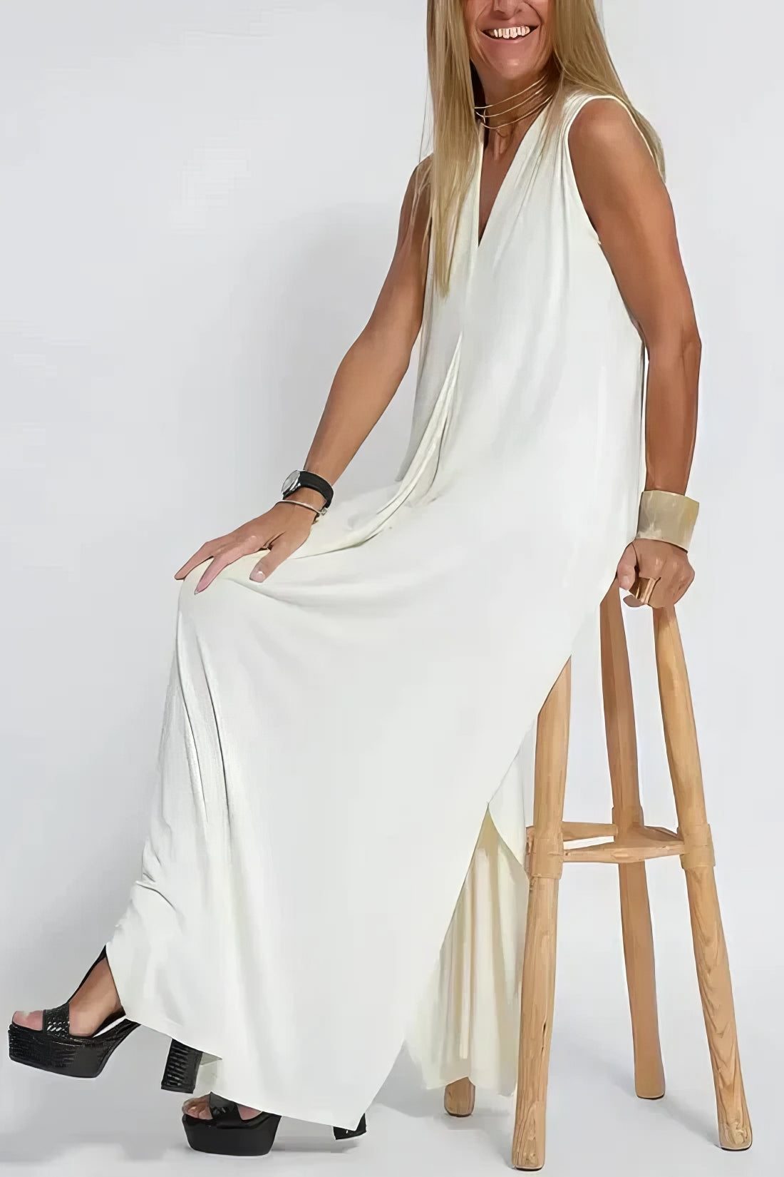 Set de Vestido Largo Elegante con Cárdigan