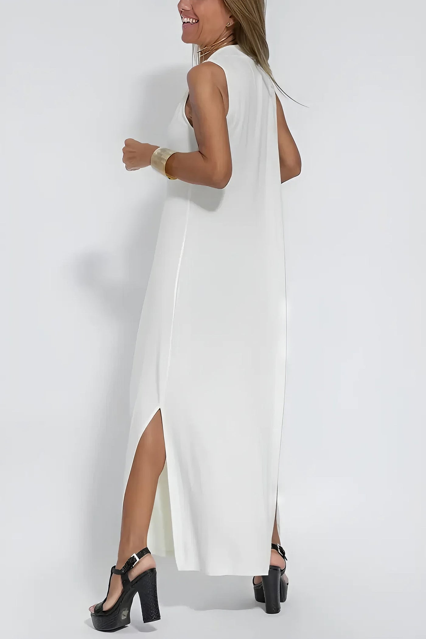Set de Vestido Largo Elegante con Cárdigan