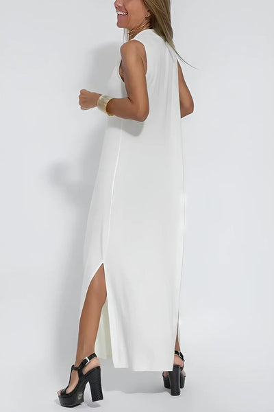Set de Vestido Largo Elegante con Cárdigan