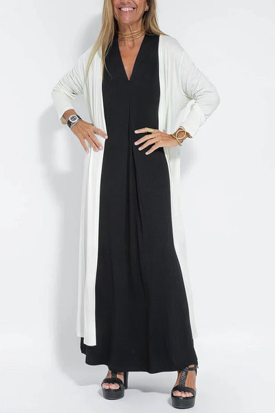 Set de Vestido Largo Elegante con Cárdigan