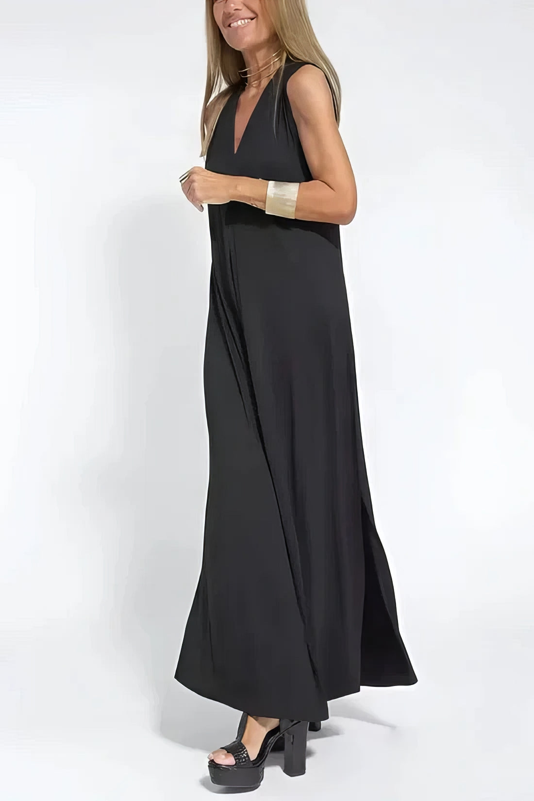 Set de Vestido Largo Elegante con Cárdigan