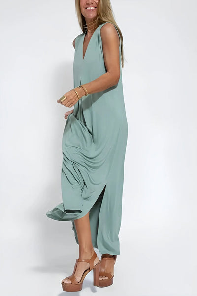 Set de Vestido Largo Elegante con Cárdigan