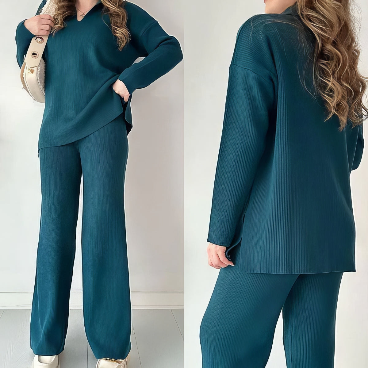 Conjunto para Mujer de Sudadera y Sueter Holgado